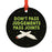 Funny Cannabis Weed Round Metal Christmas Ornament-Set of 1-Andaz Press-Judgements-