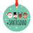 Funny Christmas Ornaments 2021 Round Metal Ornament, White Elephant Ideas-Set of 1-Andaz Press-We Survived 2021-