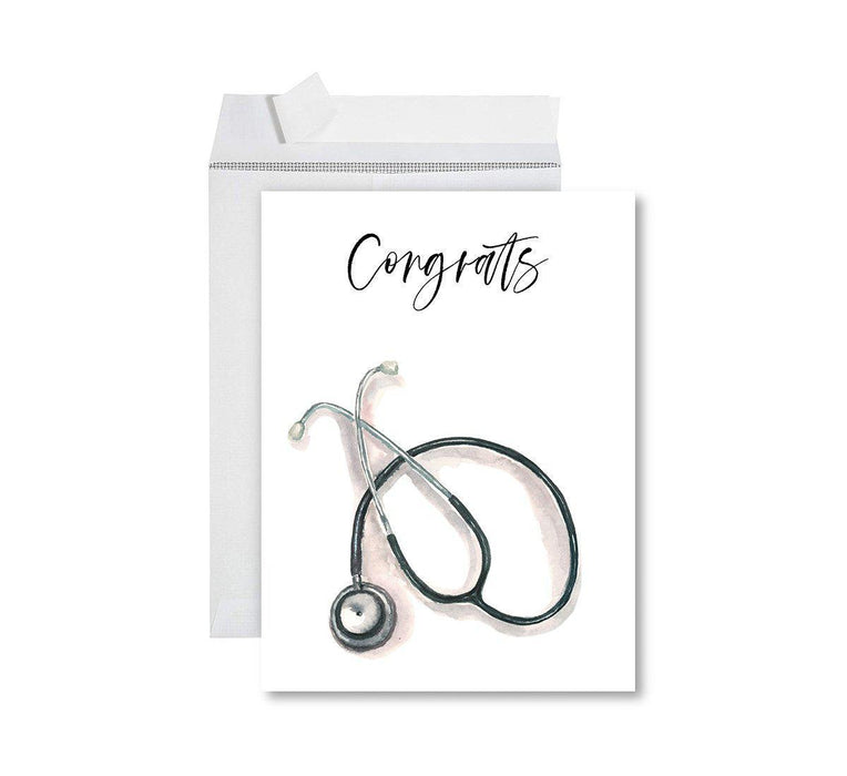 Funny Congratulations Jumbo Card With Envelope, Graduation Greeting Card for Grad Student-Set of 1-Andaz Press-#Done-