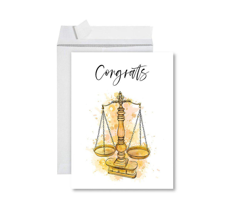 Funny Congratulations Jumbo Card With Envelope, Graduation Greeting Card for Grad Student-Set of 1-Andaz Press-#Done-