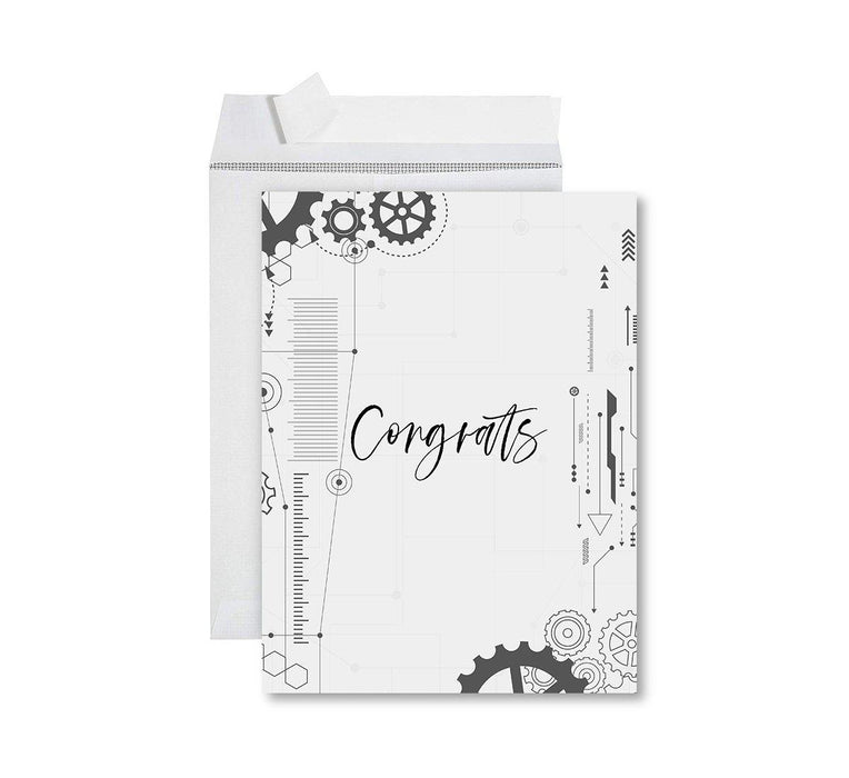 Funny Congratulations Jumbo Card With Envelope, Graduation Greeting Card for Grad Student-Set of 1-Andaz Press-#Done-