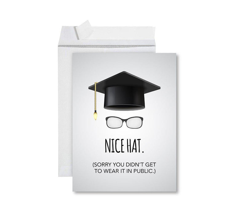 Funny Congratulations Jumbo Card With Envelope, Graduation Greeting Card for Grad Student-Set of 1-Andaz Press-#Done-