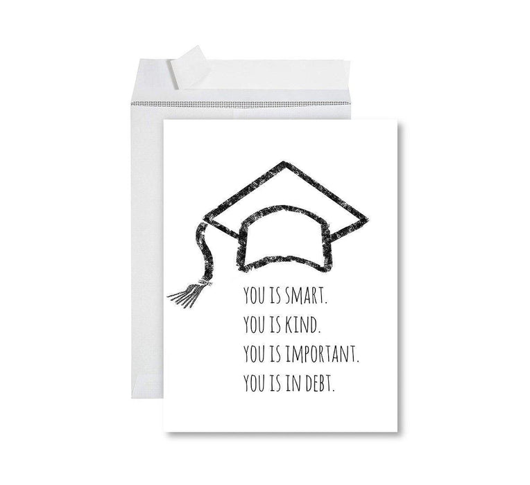 Funny Congratulations Jumbo Card With Envelope, Graduation Greeting Card for Grad Student-Set of 1-Andaz Press-#Done-
