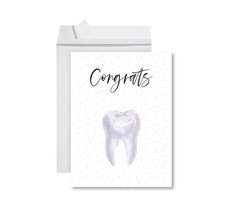 Funny Congratulations Jumbo Card With Envelope, Graduation Greeting Card for Grad Student-Set of 1-Andaz Press-Congrats Dental Field-