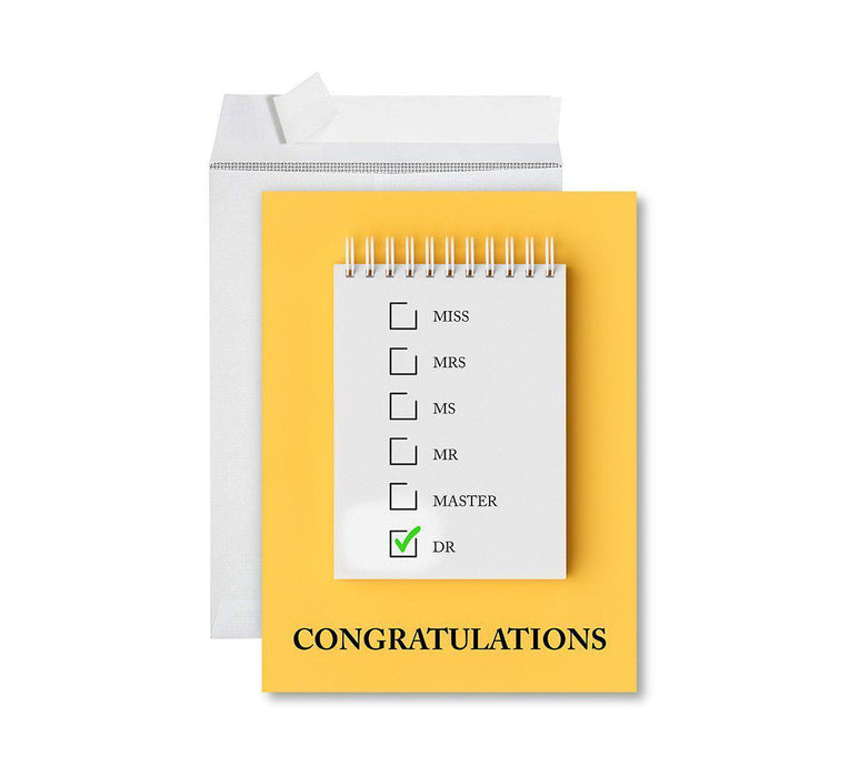 Funny Congratulations Jumbo Card With Envelope, Graduation Greeting Card for Grad Student-Set of 1-Andaz Press-DR-