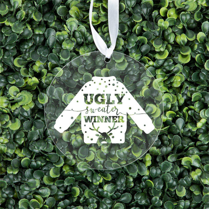 Funny Designs Round Clear Acrylic Christmas Tree Ornament Keepsake-Set of 1-Andaz Press-Dr. Fauci-