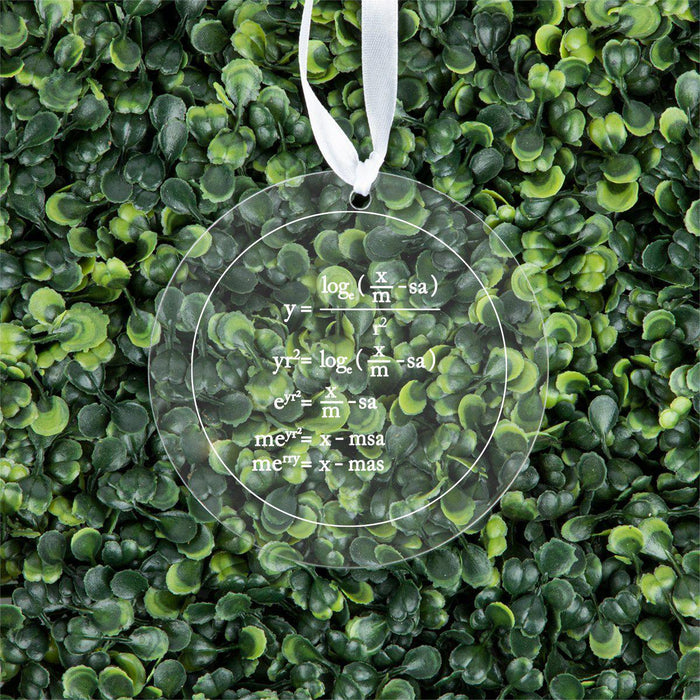 Funny Designs Round Clear Acrylic Christmas Tree Ornament Keepsake-Set of 1-Andaz Press-Dr. Fauci-