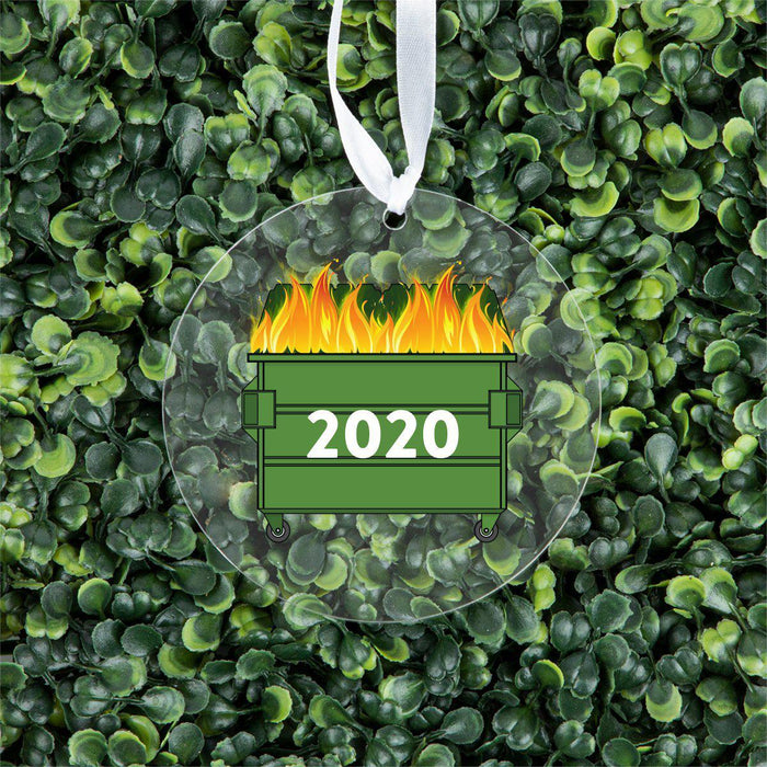 Funny Designs Round Clear Acrylic Christmas Tree Ornament Keepsake-Set of 1-Andaz Press-Dr. Fauci-