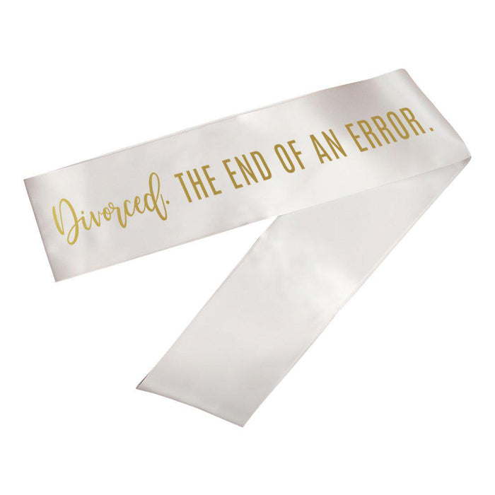 Funny Divorce Party Sashes-Set of 1-Andaz Press-Divorced-