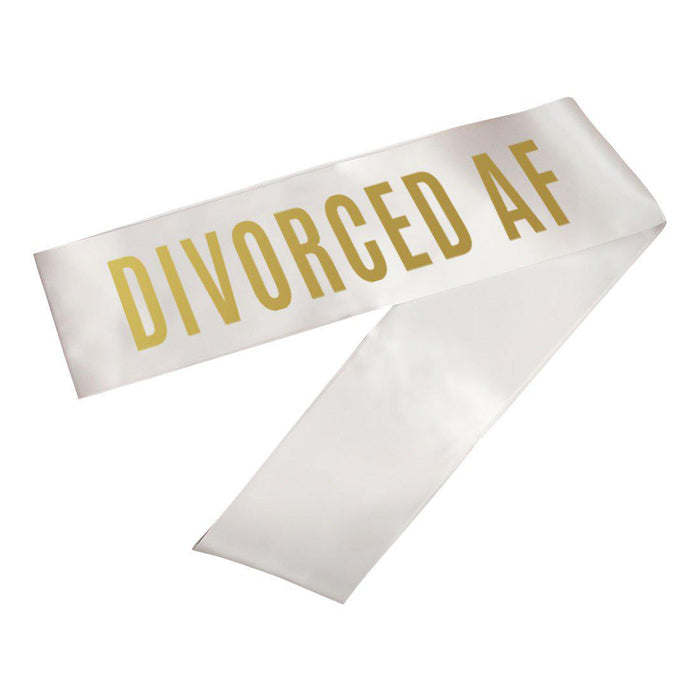Funny Divorce Party Sashes-Set of 1-Andaz Press-Divorced AF-