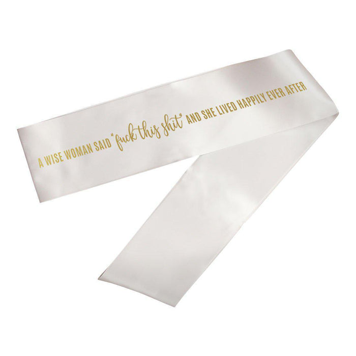 Funny Divorce Party Sashes-Set of 1-Andaz Press-Wise Woman-