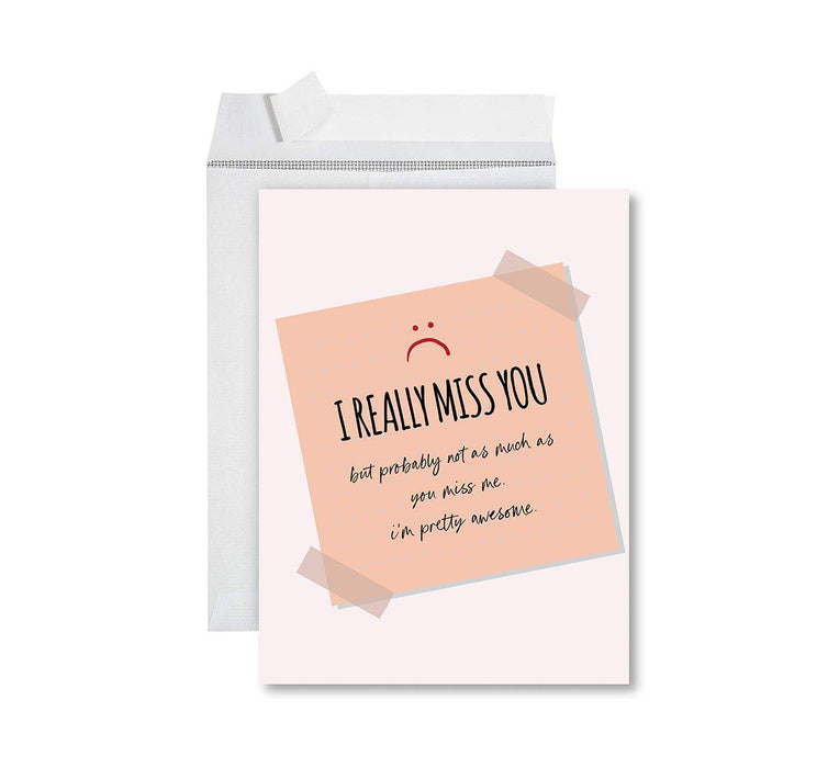 Funny Farewell Jumbo Card Blank Goodbye Greeting Card with Envelope-Set of 1-Andaz Press-New Coworkers Will Be Shit-