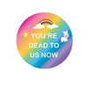 Funny Farewell Retirement, You're Dead to Us Now Round Circle Label Stickers-Set of 40-Andaz Press-