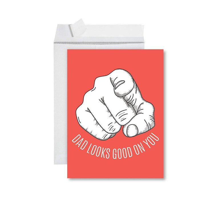 Funny Father's Day Jumbo Card With Envelope, Bonus Dad, Stepfather, Foster Dad-Set of 1-Andaz Press-Excellent Parenting-