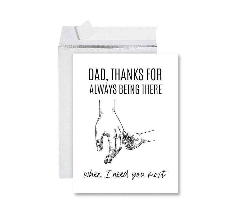 Funny Father's Day Jumbo Card With Envelope, Bonus Dad, Stepfather, Foster Dad-Set of 1-Andaz Press-Always Being There-