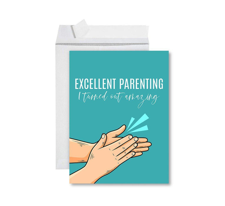 Funny Father's Day Jumbo Card With Envelope, Bonus Dad, Stepfather, Foster Dad-Set of 1-Andaz Press-Excellent Parenting-