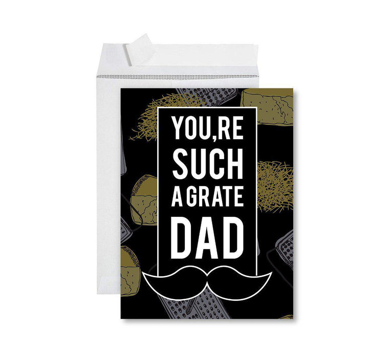 Funny Father's Day Jumbo Card With Envelope, Bonus Dad, Stepfather, Foster Dad-Set of 1-Andaz Press-Grate Dad-