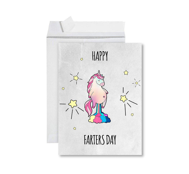 Funny Father's Day Jumbo Card With Envelope, Bonus Dad, Stepfather, Foster Dad-Set of 1-Andaz Press-Happy Farters Day-