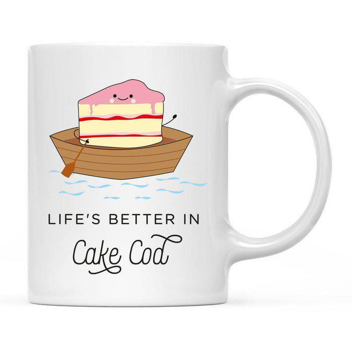 Funny Food Pun 11oz. Ceramic Coffee Tea Mug-Set of 1-Andaz Press-Cake Slice-