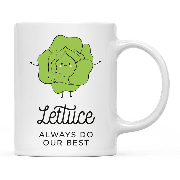 Funny Food Pun 11oz. Ceramic Coffee Tea Mug-Set of 1-Andaz Press-Lettuce-