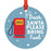 Funny Gas Round Metal Christmas Tree Ornament 2022, White Elephant Ideas-Set of 1-Andaz Press-Full Gasoline Wallet Empty-