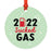 Funny Gas Round Metal Christmas Tree Ornament 2022, White Elephant Ideas-Set of 1-Andaz Press-2022 Sucked Gas-