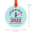 Funny Gas Round Metal Christmas Tree Ornament 2022, White Elephant Ideas-Set of 1-Andaz Press-Full Gasoline Wallet Empty-