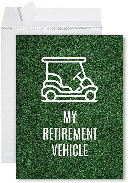 Funny Golf Jumbo Retirement Greeting Card With Envelope-Set of 1-Andaz Press-My Retirement Schedule Golf-