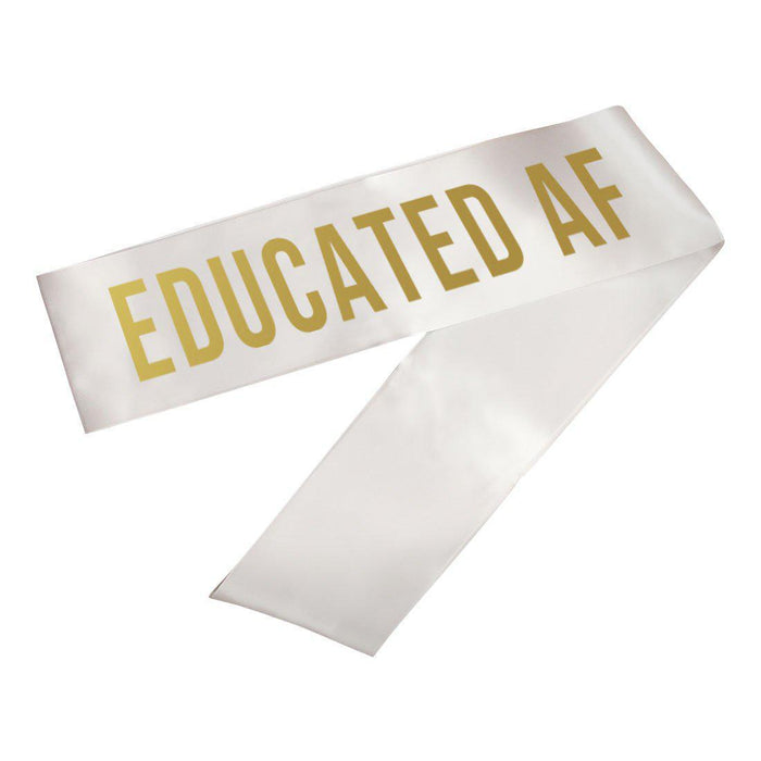 Funny Graduation Party Sashes-Set of 1-Andaz Press-Educated AF-