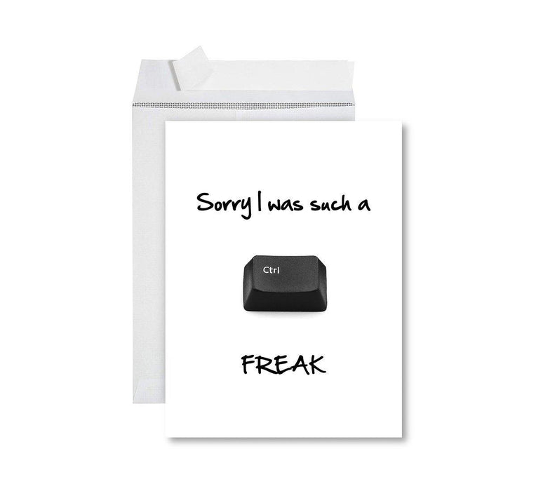 Funny I'm Sorry Jumbo Card Blank I'm Sorry Greeting Card with Envelope-Set of 1-Andaz Press-Saury-