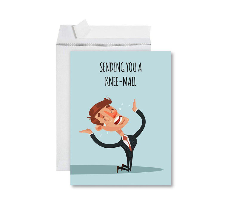 Funny I'm Sorry Jumbo Card Blank I'm Sorry Greeting Card with Envelope-Set of 1-Andaz Press-Saury-