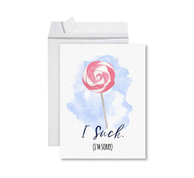 Funny I'm Sorry Jumbo Card Blank I'm Sorry Greeting Card with Envelope-Set of 1-Andaz Press-Saury-