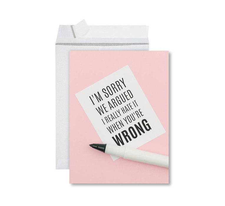Funny I'm Sorry Jumbo Card Blank I'm Sorry Greeting Card with Envelope-Set of 1-Andaz Press-Saury-