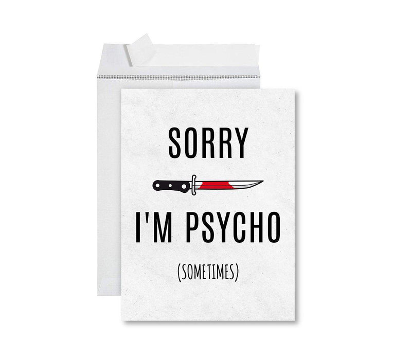 Funny I'm Sorry Jumbo Card Blank I'm Sorry Greeting Card with Envelope-Set of 1-Andaz Press-Saury-