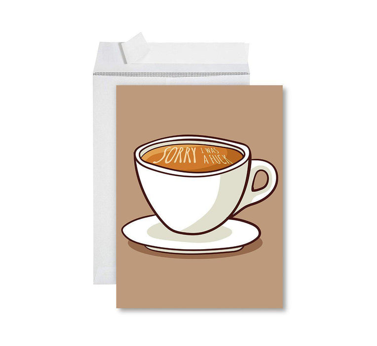 Funny I'm Sorry Jumbo Card Blank I'm Sorry Greeting Card with Envelope-Set of 1-Andaz Press-Saury-