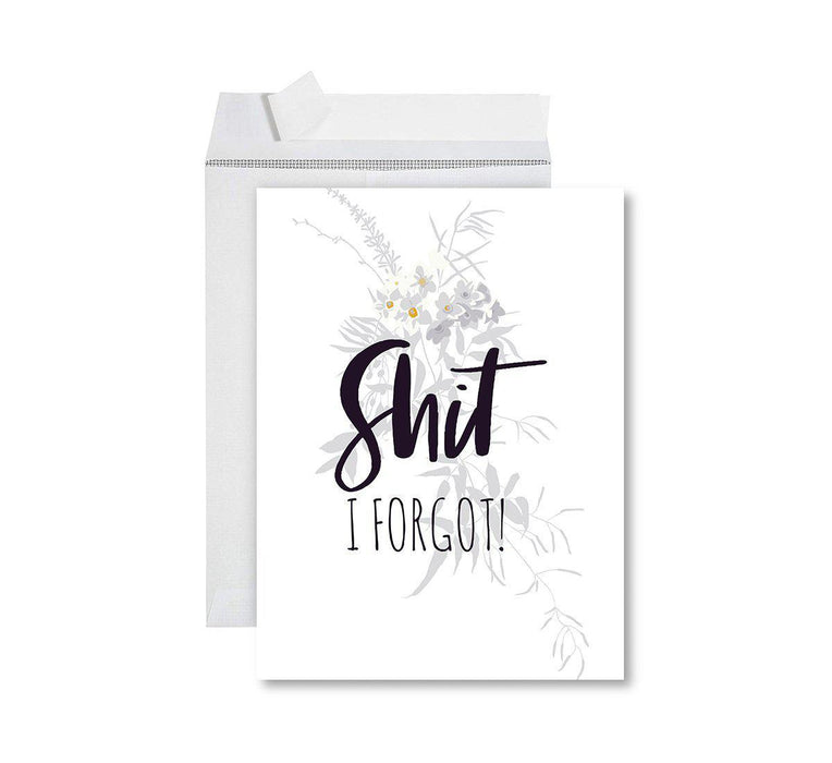 Funny I'm Sorry Jumbo Card Blank I'm Sorry Greeting Card with Envelope-Set of 1-Andaz Press-Saury-