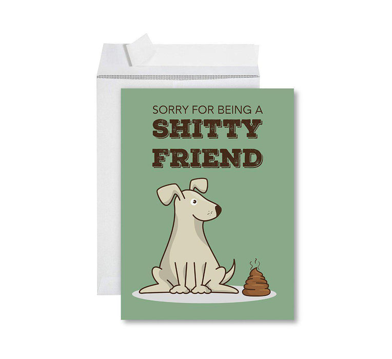 Funny I'm Sorry Jumbo Card Blank I'm Sorry Greeting Card with Envelope-Set of 1-Andaz Press-Saury-