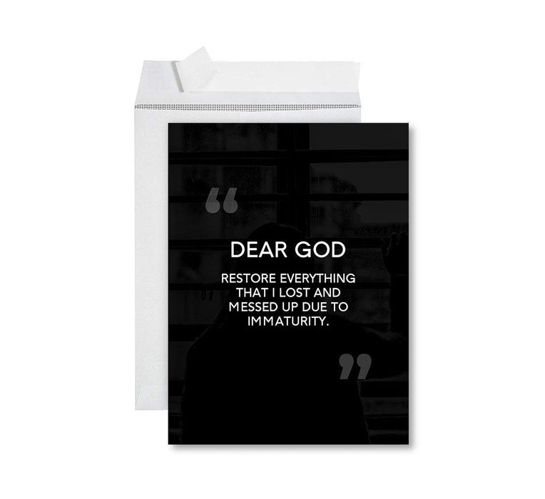 Funny I'm Sorry Jumbo Card Blank I'm Sorry Greeting Card with Envelope-Set of 1-Andaz Press-Saury-
