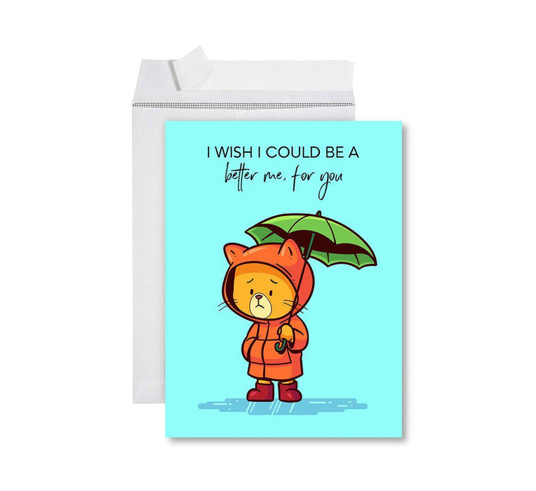 Funny I'm Sorry Jumbo Card Blank I'm Sorry Greeting Card with Envelope-Set of 1-Andaz Press-Saury-
