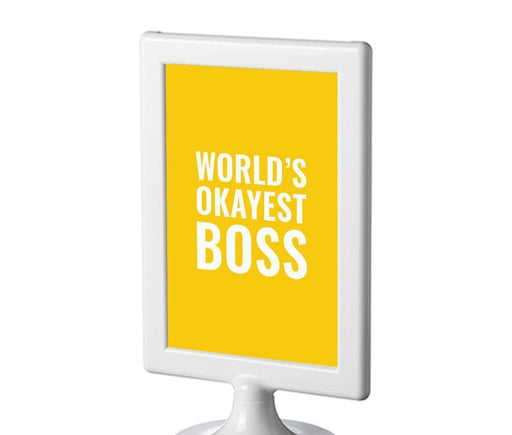 Funny & Inspirational Quotes Office Framed Desk Art-Set of 1-Andaz Press-World's Best Boss-