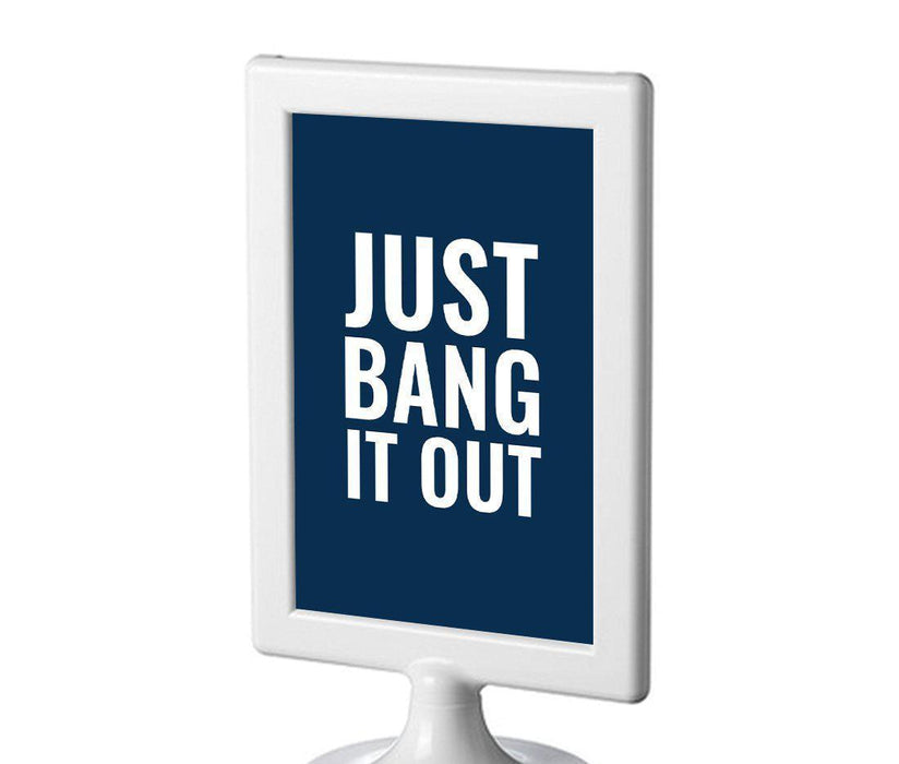 Funny & Inspirational Quotes Office Framed Desk Art-Set of 1-Andaz Press-Just Bang It Out-