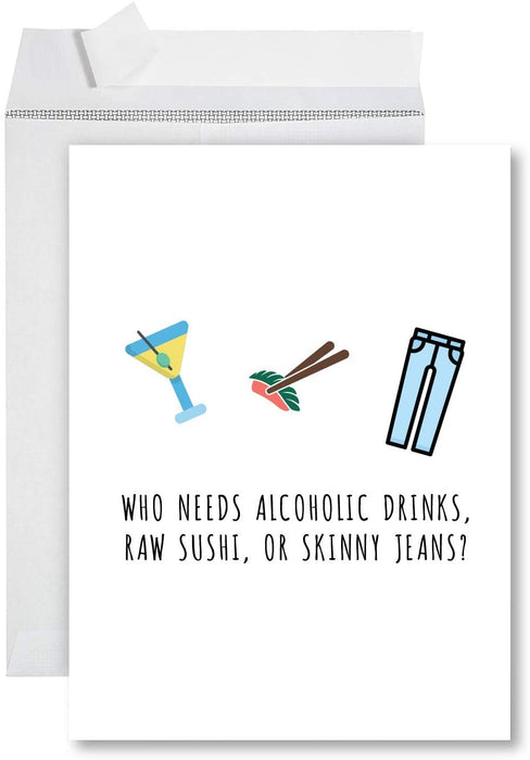 Funny Jumbo Baby Shower Card With Envelope, Funny Greeting Card-Set of 1-Andaz Press-Make Awesome Babies-