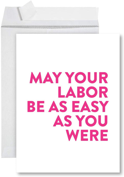 Funny Jumbo Baby Shower Card With Envelope, Funny Greeting Card-Set of 1-Andaz Press-Make Awesome Babies-