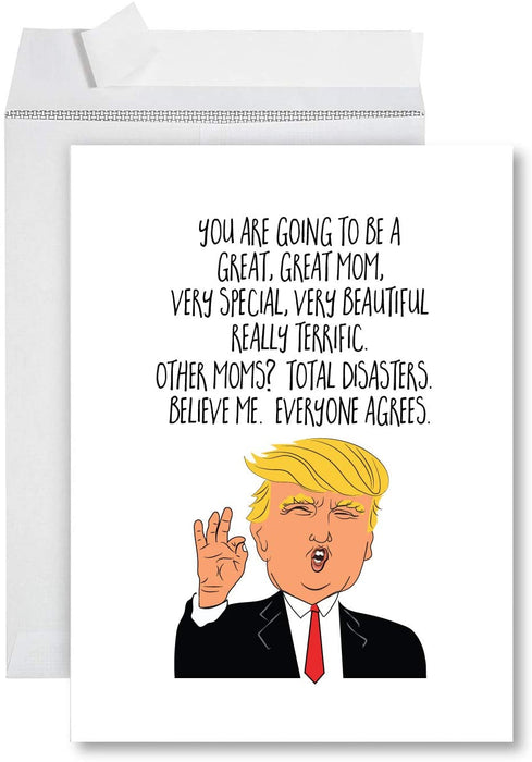 Funny Jumbo Baby Shower Card With Envelope, Funny Greeting Card-Set of 1-Andaz Press-Make Awesome Babies-