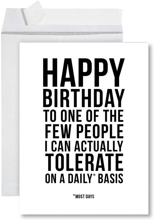 Funny Jumbo Birthday Card With Envelope, Greeting Card-Set of 1-Andaz Press-Happy Birthday # 5-
