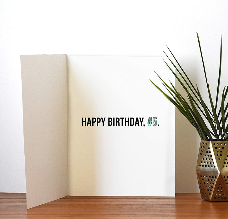 Funny Jumbo Birthday Card With Envelope, Greeting Card-Set of 1-Andaz Press-Happy Birthday # 5-