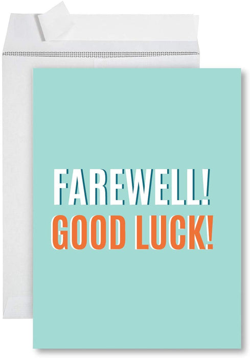Funny Jumbo New Job Card With Envelope, Farewell Retirement Office-Set of 1-Andaz Press-You're Dead To US-