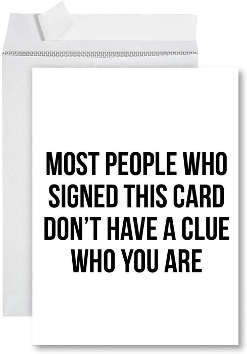 Funny Jumbo New Job Card With Envelope, Farewell Retirement Office-Set of 1-Andaz Press-You're Dead To US-