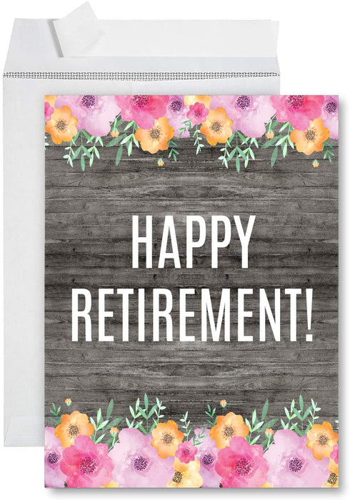 Funny Jumbo Retirement Card With Envelope, Farewell Office-Set of 1-Andaz Press-Done With That Sh*t Day-