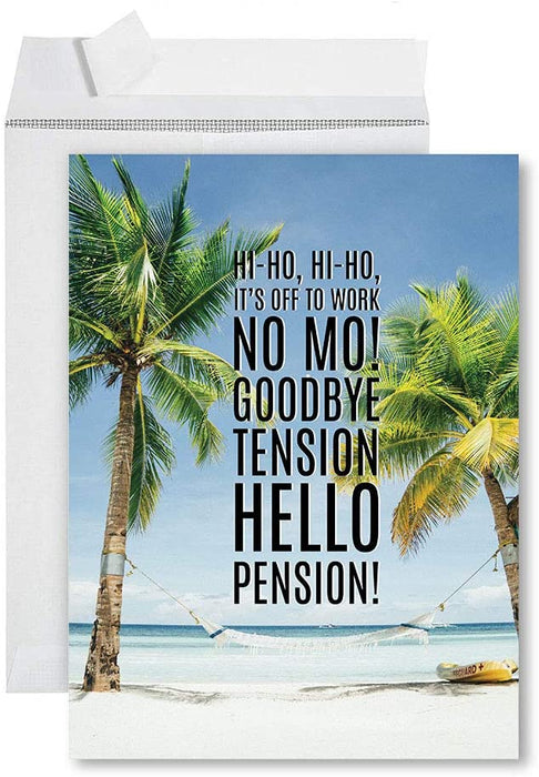 Funny Jumbo Retirement Card With Envelope, Greeting Card, For Coworker or Boss-Set of 1-Andaz Press-Thanks for Making Our Days Not Shit-